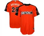 Colorado Rockies #28 Nolan Arenado Authentic Orange National League 2017 Baseball All-Star Baseball Jersey