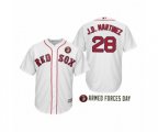 2019 Armed Forces Day J.D. Martinez Boston Red Sox White Jersey
