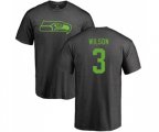 Seattle Seahawks #3 Russell Wilson Ash One Color T-Shirt