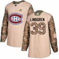 Montreal Canadiens #39 Charlie Lindgren Authentic Camo Veterans Day Practice NHL Jersey