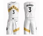 Toronto Raptors #3 OG Anunoby Swingman White Basketball Suit Jersey - City Edition