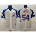 Atlanta Braves #54 Max Fried White 2023 City Connect Cool Base Stitched Jersey