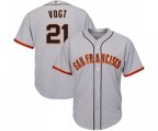 San Francisco Giants #21 Stephen Vogt Replica Grey Road Cool Base Baseball Jersey