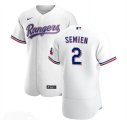 Texas Rangers #2 Marcus Semien White Stitched MLB Flex Base Nike Jersey