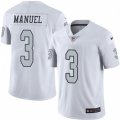 Oakland Raiders #3 E. J. Manuel Limited White Rush Vapor Untouchable NFL Jersey