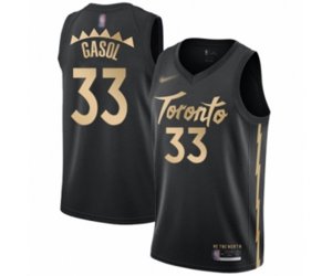 Toronto Raptors #33 Marc Gasol Swingman Black Basketball Jersey - 2019-20 City Edition