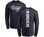 Los Angeles Rams #90 Michael Brockers Navy Blue Backer Long Sleeve T-Shirt