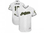 Cleveland Indians #12 Francisco Lindor White Flexbase Authentic Collection 2018 Memorial Day Stitched MLB Jersey