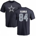 Dallas Cowboys #84 James Hanna Navy Blue Name & Number Logo T-Shirt