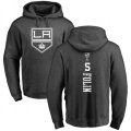 Los Angeles Kings #5 Christian Folin Charcoal One Color Backer Pullover Hoodie