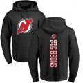 New Jersey Devils #39 Brian Gibbons Black Backer Pullover Hoodie