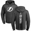 Tampa Bay Lightning #22 Erik Condra Charcoal One Color Backer Pullover Hoodie