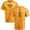 Nashville Predators #7 Yannick Weber Gold One Color Backer T-Shirt