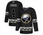 Buffalo Sabres #4 Josh Gorges Black Team Logos Fashion Jersey