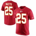Kansas City Chiefs #25 Armani Watts Red Rush Pride Name & Number T-Shirt