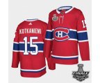 Montreal Canadiens #15 Jesperi Kotkaniemi Red Home Authentic 2021 NHL Stanley Cup Final Patch Jersey