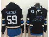 Carolina Panthers #59 Luke Kuechly Black Blue Name & Number Pullover NFL Hoodie