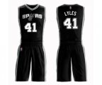 San Antonio Spurs #41 Trey Lyles Swingman Black Basketball Suit Jersey - Icon Edition