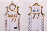 Dallas Mavericks #77 Luka Doncic White 2021 Nike City Edition Swingman Jersey With NEW Sponsor Logo
