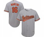 Baltimore Orioles #16 Trey Mancini Replica Grey Road Cool Base Baseball Jersey
