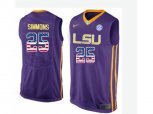 2016 US Flag Fashion Men's LSU Tigers Ben Simmons #25 College Basketball Elite Jersey - Purple