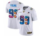 Washington Redskins #99 Chase Young White Multi-Color 2020 Football Crucial Catch Limited Football Jersey
