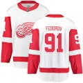 Detroit Red Wings #91 Sergei Fedorov Fanatics Branded White Away Breakaway NHL Jersey