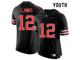 2016 Youth Ohio State Buckeyes C.Jones #12 College Football Limited Jersey - Blackout
