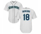 Seattle Mariners #18 Hisashi Iwakuma Replica White Home Cool Base Baseball Jersey