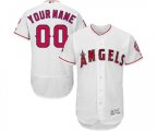 Los Angeles Angels of Anaheim Customized White Home Flex Base Authentic Collection Baseball Jersey