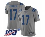 Indianapolis Colts #17 Devin Funchess Limited Gray Inverted Legend 100th Season Football Jersey