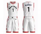 Toronto Raptors #1 Tracy Mcgrady Swingman White Basketball Suit Jersey - Association Edition