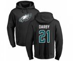 Philadelphia Eagles #21 Ronald Darby Black Name & Number Logo Pullover Hoodie