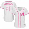 Women Arizona Diamondbacks #31 Brad Boxberger Replica White Fashion MLB Jersey