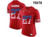 2016 US Flag Fashion Youth Ohio State Buckeyes Eddie George #27 College Football Limited Jersey - Red
