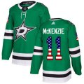 Dallas Stars #11 Curtis McKenzie Authentic Green USA Flag Fashion NHL Jersey