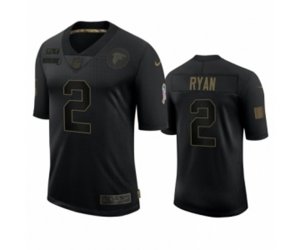 Atlanta Falcons #2 Matt Ryan Black 2020 Salute to Service Limited Jersey