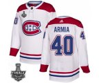 Montreal Canadiens #40 Joel Armia White Road Authentic 2021 NHL Stanley Cup Final Patch Jersey