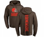 Cleveland Browns #82 Ozzie Newsome Brown Backer Pullover Hoodie