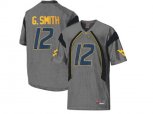 West Virginia Mountaineers Geno Smith #12 College Football Mesh Jersey - Grey