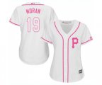 Women's Pittsburgh Pirates #19 Colin Moran Authentic White Fashion Cool Base Baseball Jersey