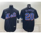 New York Mets #20 Pete Alonso Black Stitched MLB Cool Base Nike Jersey