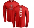 Tampa Bay Buccaneers #91 Beau Allen Red Backer Long Sleeve T-Shirt