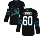 Adidas San Jose Sharks #60 Rourke Chartier Premier Black Alternate NHL Jersey