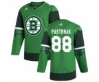 Boston Bruins #88 David Pastrnak 2020 St. Patrick's Day Stitched Hockey Jersey Green