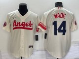Los Angeles Angels #14 Tyler Wade Cream 2022 City Connect Cool Base Stitched Jersey