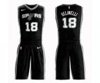 San Antonio Spurs #18 Marco Belinelli Swingman Black Basketball Suit Jersey - Icon Edition