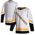 Pittsburgh Penguins adidas Blank White 2020-21 Reverse Retro Authentic Jersey