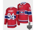 Montreal Canadiens #94 Corey Perry Red Home Authentic 2021 NHL Stanley Cup Final Patch Jersey