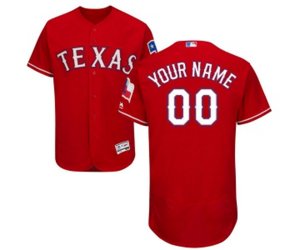 Texas Rangers Customized Red Alternate Flex Base Authentic Collection Baseball Jersey
